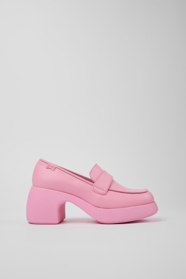 Thelma Pink Leather Loafer for Women