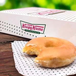 Krispy Kreme 原味糖釉甜甜圈特卖 支持自提和外送