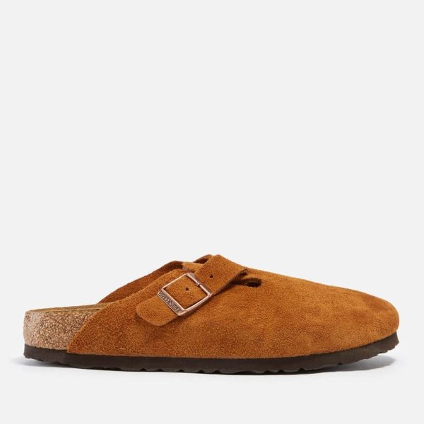 Boston Slim Fit Leather Suede Mules