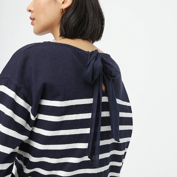 Mariner cloth bow-back top in stripe