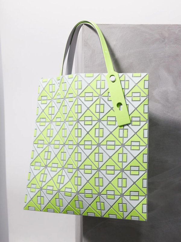 Connect two-tone PVC tote bag