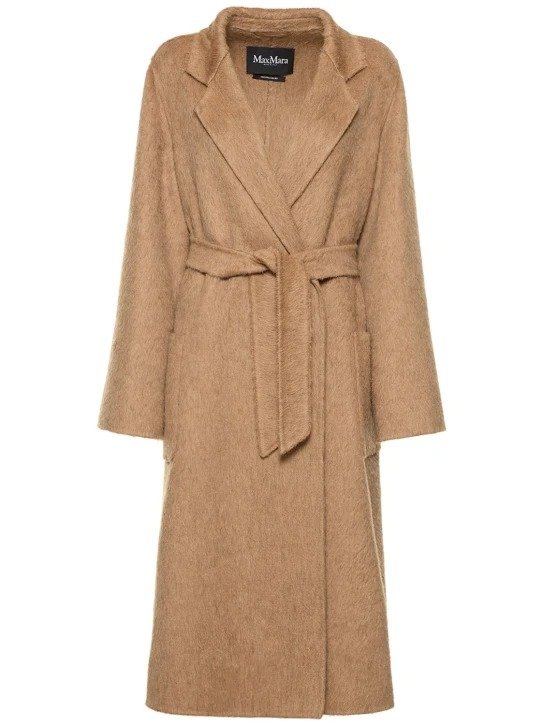 LVR Exclusive mohair & camel drap coat