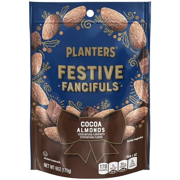 Planters Dark Chocolate Flavored Roasted Cocoa Almonds, 6 oz Bag