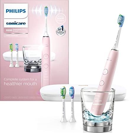 Sonicare DiamondClean Smart 9300 Rechargeable Electric Power Toothbrush, Pink