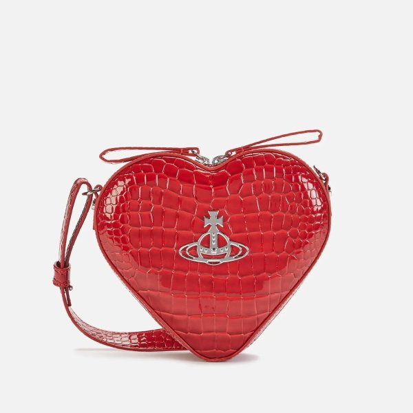Women's Ella Heart Cross Body Bag - Red
