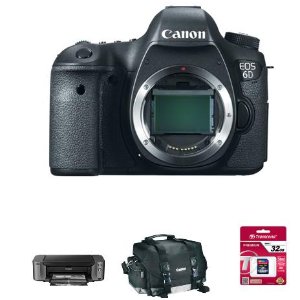Canon EOS 6D DSLR Camera (Body Only) + PRO-10 Printer + Canon Bag and 32GB SD Card