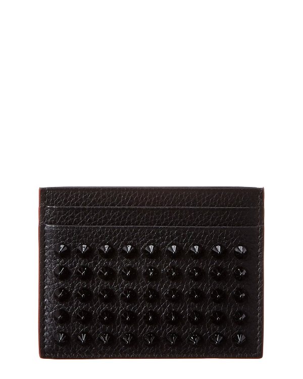 Kios Studded Leather Card Holder