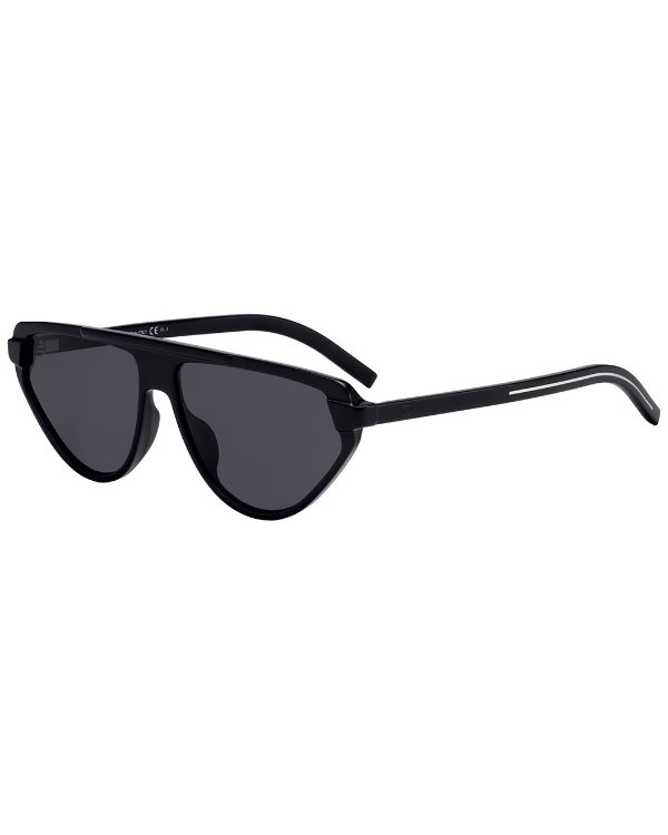 Men's Black 60mm Sunglasses