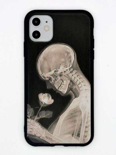 Skull & Rose Pattern Phone Case