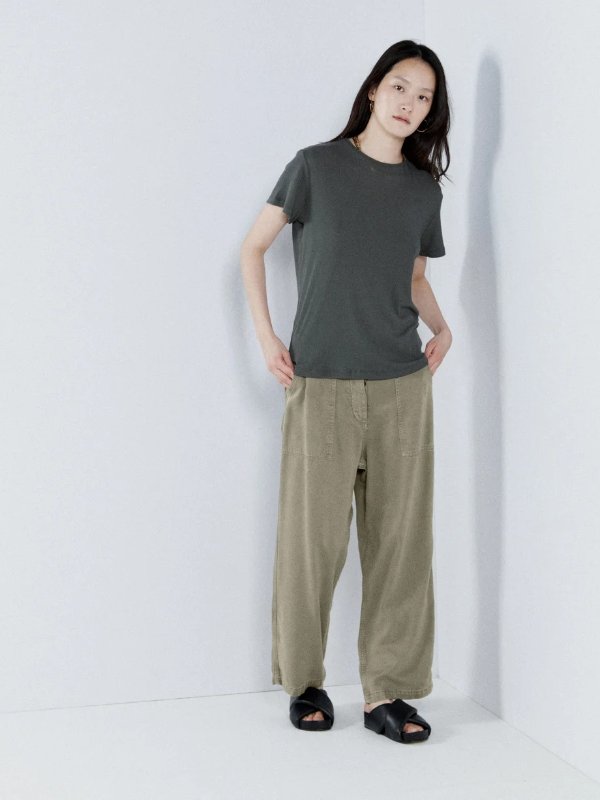 Wide-leg pocket-front trouser | Raey