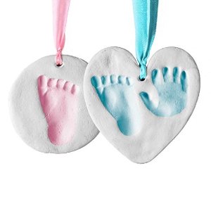 Bubzi Co Baby Handprint & Footprint Clay Ornament Kit for Newborns & Infants