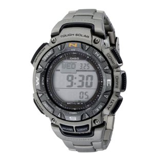 Casio Men's PAG240T-7CR Pathfinder Triple-Sensor Stainless Steel Watch