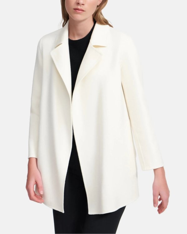 Open Jacket in Double-Face Wool-Cashmere
