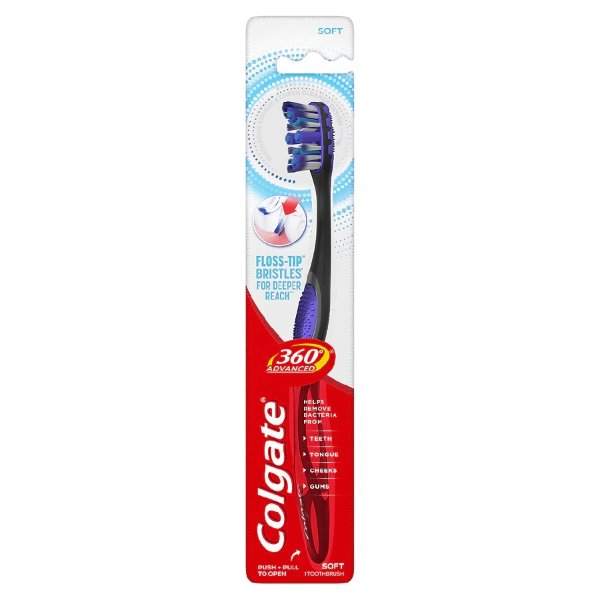 Advanced Floss-Tip Bristles Toothbrush, Soft