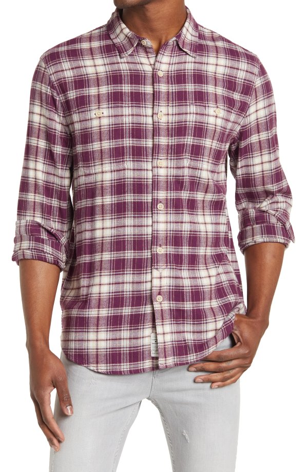 Long Sleeve Mason Work Wear Flannel Shirt