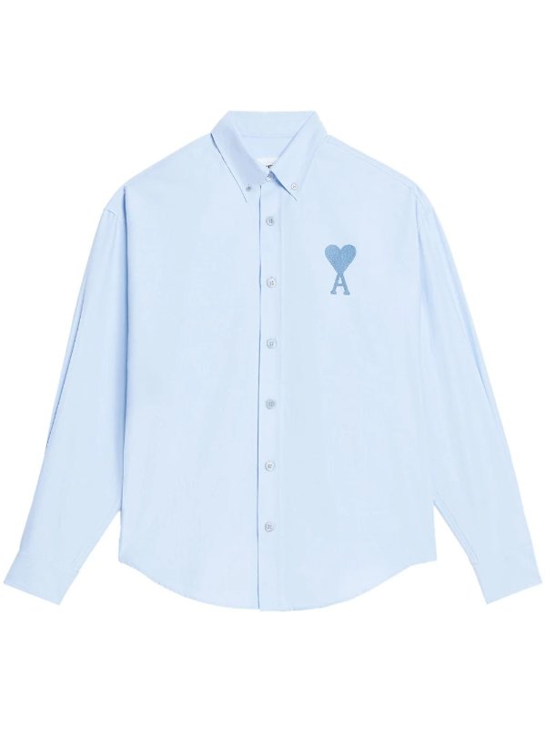 embroidered-logo cotton shirt