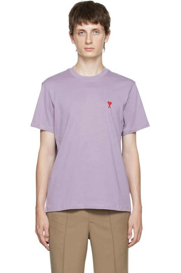 紫色爱心T 恤