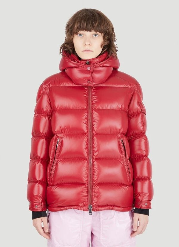 Fustet Quilted Down Jacket in Red