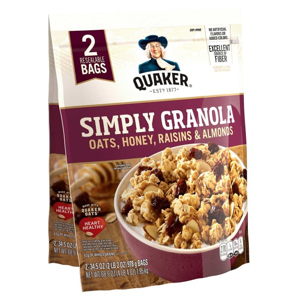 Simply Granola Cereal, 34.5 oz, 2-count
