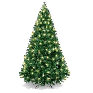 Best Choice Products 6ft Pre-Lit Premium Hinged Artificial Holiday Christmas Pine Tree