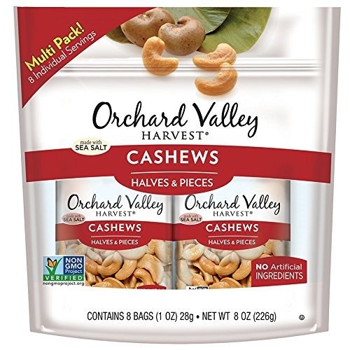 Cashew Halves & Pieces with Sea Salt Multi Pack, Non-GMO, No Artificial Ingredients, 8 ounces
