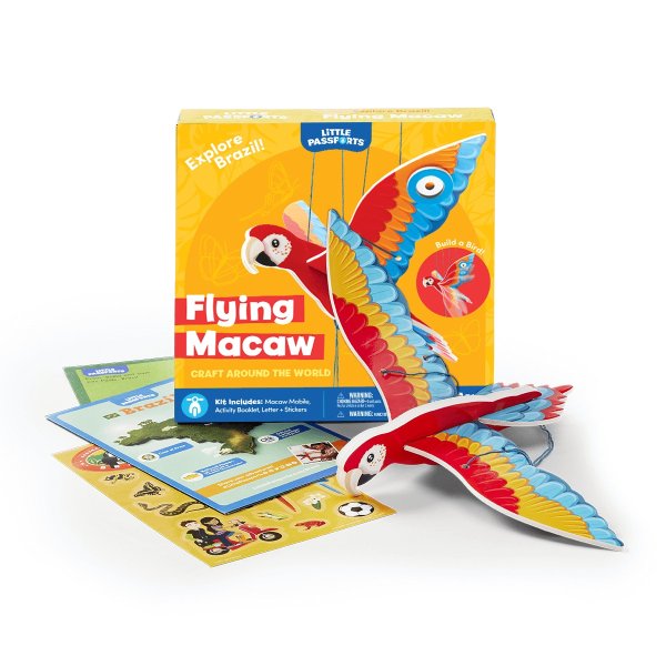 Flying Brazilian Macaw Toy | Little Passports