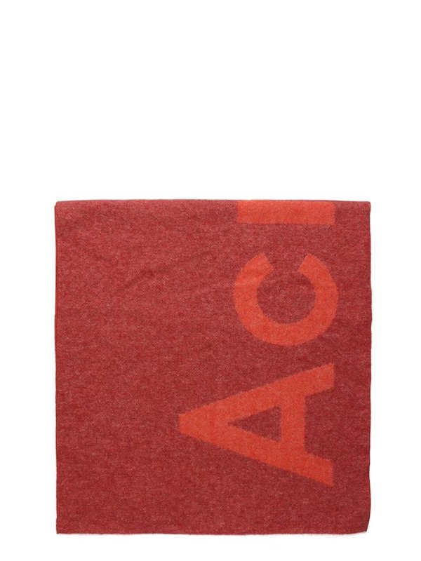 Toronty Logo Scarve In Red Wool