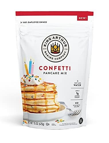 King Arthur Confetti Pancake Mix, Sourced Non-GMO, Certified Kosher, 15 Oz