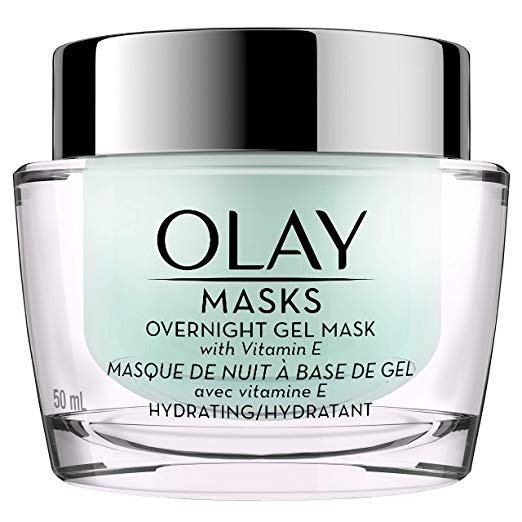 Face Mask Gel by Olay Masks, Overnight Facial Moisturizer with Vitamin E and Hyaluronic Acid for Hydrating Skin, 1.7 Fl Ounce