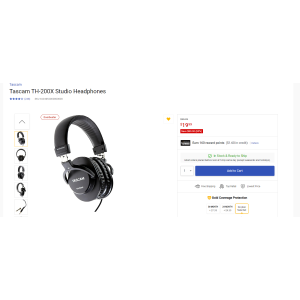 $19.99 Tascam TH-200X Studio Headphones | Musician s Friend 耳機