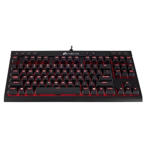 Gaming K63 Compact Mechanical Keyboard, Backlit Red LED, Cherry MX Red