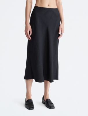 Soft Twill Midi Skirt