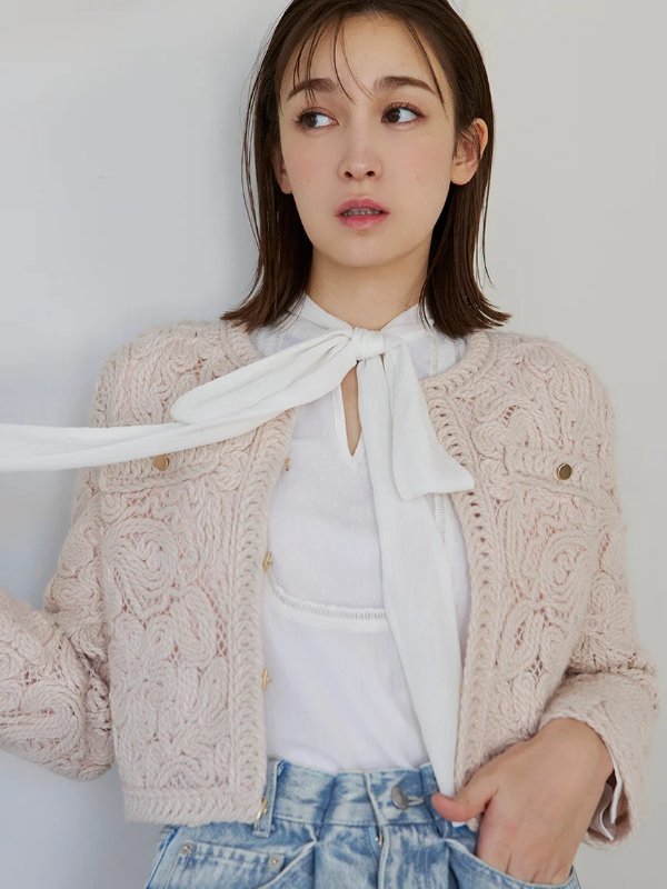 Cord Embroidery Cardigan – SNIDEL