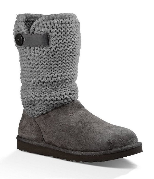Shaina Knit Top Leather Strap Boots | Dillards