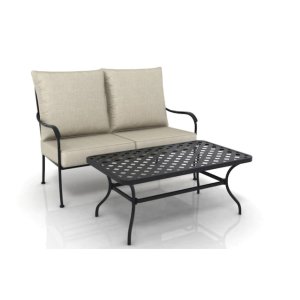 Style Selections  San Terra 2-Piece Patio Conversation Set with Cushions