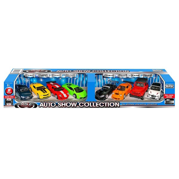 Show Collection Die-cast Cars, 8-pack, Blue Assortment