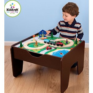 Kidkraft 二合一活动桌（带200块积木和列车玩具）