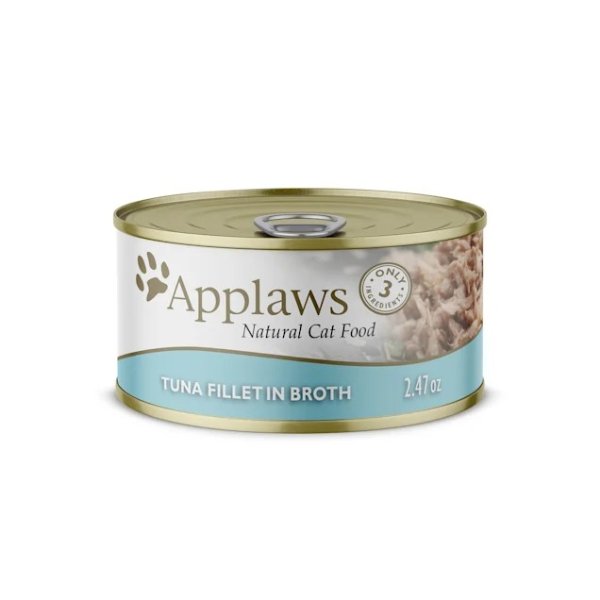 Applaws Natural Tuna Fillet in Broth Wet Cat Food, 2.47 oz., Case of 24 | Petco
