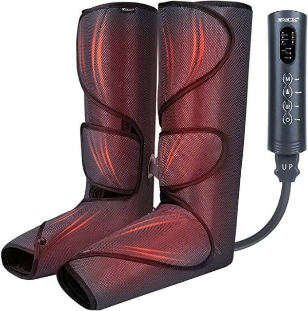 Foot and Leg Massager with Heat, Air Compression Leg Massager for Circulation and Muscles Relaxation - 3 Modes, 3 Intensities, 2 Heating Super Quiet