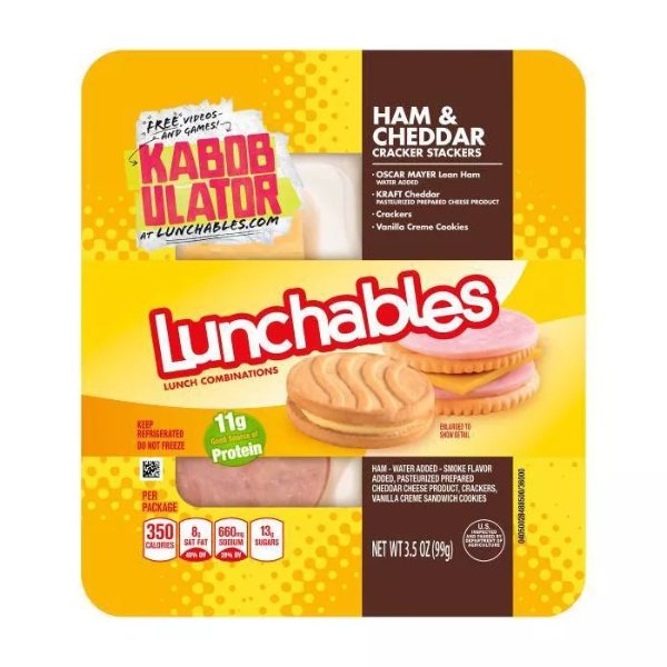 Lunchables Ham & Cheddar with Cracker Stackers - 3.5oz
