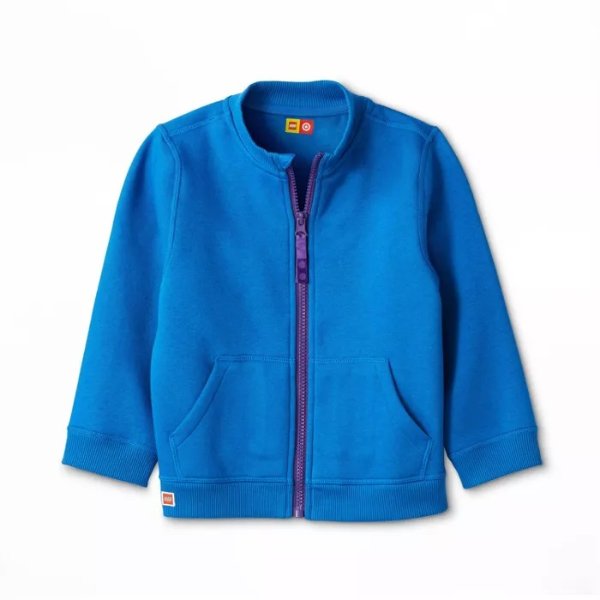 Toddler Adaptive Track Zip-Up Sweatshirt - LEGO® Collection x Target Blue
