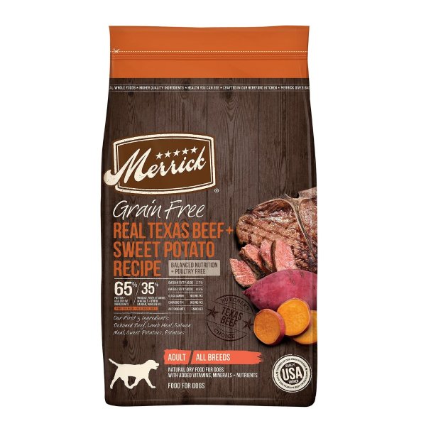 Grain-Free Real Texas Beef & Sweet Potato Recipe Dry Dog Food, 22-lb bag - Chewy.com