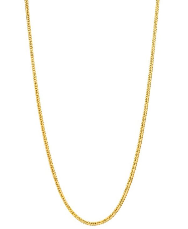 Italian Gold 20" Foxtail Chain Necklace (1-1/3mm) in 14k Gold