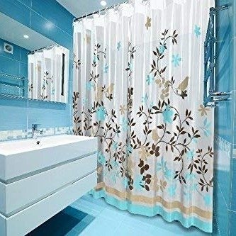 Blu-Pier PEVA Water Repellant Shower Curtain