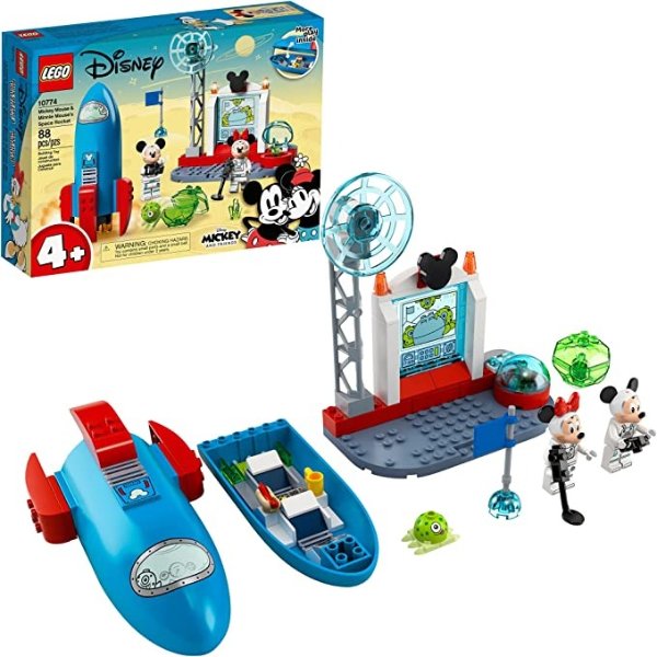 Disney Mickey and Friends Mickey Mouse & Minnie Mouse’s Space Rocket 10774 Building Kit; A Cool Set for Kids; New 2021 (88 Pieces)