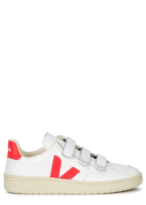 V-Lock white leather sneakers