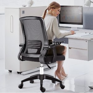 PatioMage Ergonomic Mesh Computer Chair with Adjustable Arms