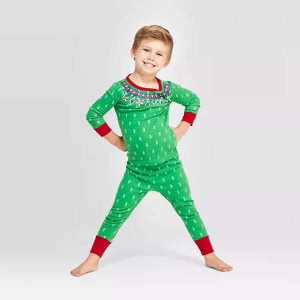 Toddler Holiday Fairisle Pajama Set - Wondershop™ Green