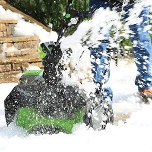 Greenworks Pro 80-Volt 20-inch Brushless Single-Stage Battery Powered Push Snow Blower with 2.0AH Battery and Charger
