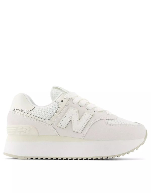 574Z platform sneakers in white